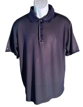 ANTIGUA Men&#39;s Short Sleeve Button Down Polo Shirt Blue Large - $10.88