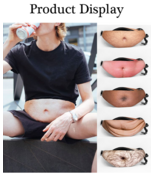 Funny Props Fashion 3D Pockets PU Novelty Men Beer Belly Waist Bag - $14.63