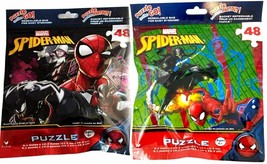 Cardinal Marvel Spiderman Puzzles (Set of 2) Travel 48 Jigsaw Puzzles - £11.84 GBP