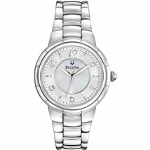 Bulova 96L169 Women Mother of Pearl Dial Stainless Steel Silver-Tone Dress Watch - £109.30 GBP