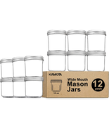 Wide Mouth Mason Jars 10 OZ, 10 OZ Mason Jars Canning Jars Jelly Jars wi... - £27.27 GBP