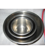 VTG Vollrath-Nesting Mixing Bowls-Set of 3-Stainless-1950's-WI USA - $440.31 MXN