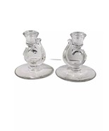Vintage Fostoria Century Crystal Glass Candlestick Holder 4.5&quot; Tall Set ... - $26.06 CAD