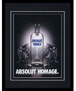 1999 Absolut Vodka Homage Framed 11x14 ORIGINAL Vintage Advertisement  - £27.25 GBP