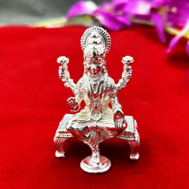 Hindu Goddess Laxmi Idol, Solid Silver Goddess Statue, Silver Lakshmi Devi - $546.25 CAD