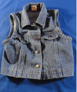 BIKER MOTORCYCLE BLUE JEAN VEST JACKET SIZE WOMENS 10 - $29.61 CAD