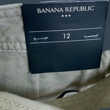 Banana Republic Ladies Cotton Grayish Tan Cargo Capri Pants Belted Nwt 12 - £53.99 GBP