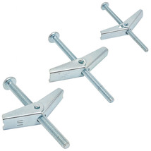 48 Pack 3 Sizes Toggle Bolts And Wings Mushroom Head Slot, Phillips Stee... - £34.74 GBP