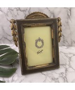 Terragrafics Vintage 90s Picture Frame Gold Tan Ornate Classical 5x7 Decor - $29.69