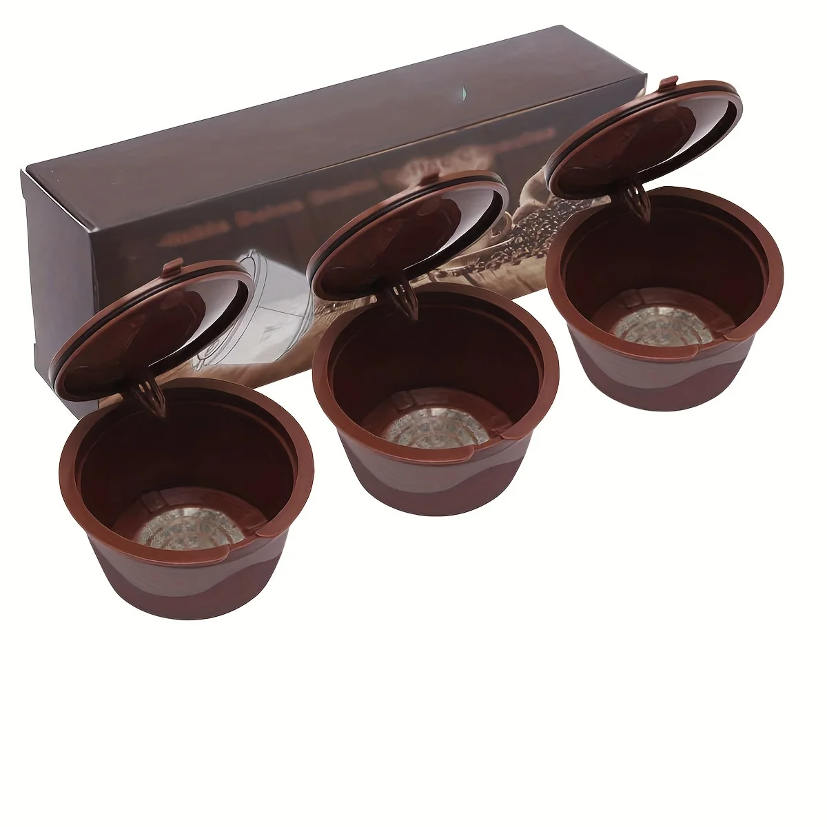 1/3/5pcs Refillable Coffee Capsules Filter Cup Compatible Taste Adapter Reusable - £18.69 GBP