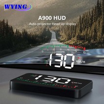 WYING A900 Car HUD OBD2 Head Up Display Car Digital Alarm Speedometer Projector  - £37.98 GBP