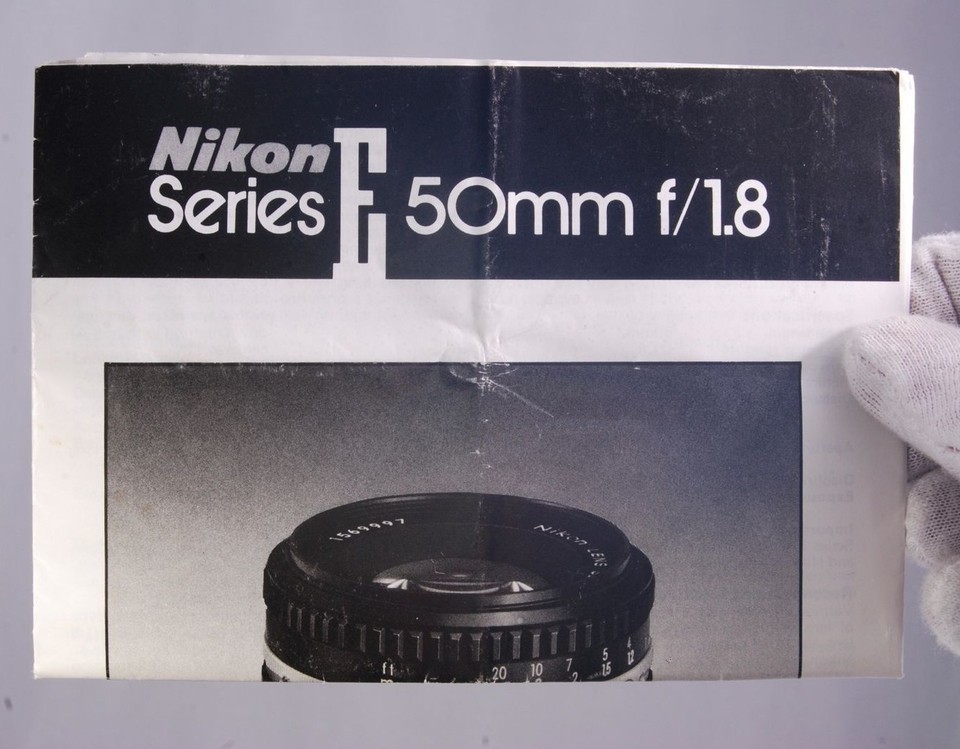 Nikon Lens Series E 50mm f/1.8 Instruction Guide (EN) genuine owner&#39;s ma... - $7.93