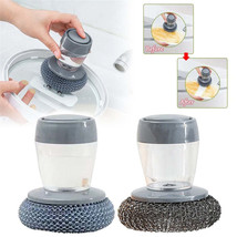 Kitchen Soap Dispensing Palm Brush Cleaner Push-type Brush Kitchen Deter... - $113.53 MXN+
