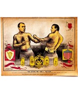 1950 Jake Kilrain John Sullivan Boxing Police Gazette Plate Print Sports... - $34.99