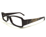 Kenzo Eyeglasses Frames KZ2090 C01 Brown Beige Rectangular Floral 52-17-135 - $55.88