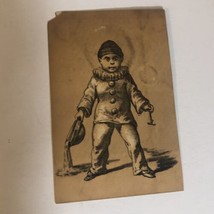 Kid In Clown Outfit Victorian Trade Card  VTC4 - £4.66 GBP