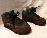 NIB 80S STYLE CHILDRENS HI-TEC TOPAZ Jr BROWN &amp; GREEN LATHER HIKING BOOT... - $24.74