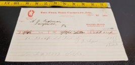 Sep 28 1926 The Fisk Tire Company Inc. Credit Memo - red print-Baby with... - £16.82 GBP