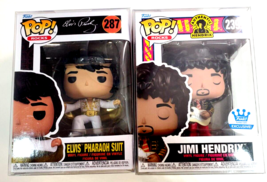 Funko Pop! Elvis Pharaoh Suit #287 and Jimi Hendrix #239 with Protectors - $29.69