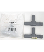 Lot of 3 Poly Barb Reducing Tee 3/4&quot; x 3/4&quot; x 1/2&quot; Lasco Genova Water Pipe - £7.90 GBP
