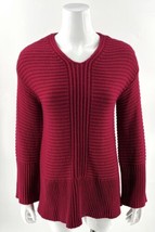 DG2 Diane Gilman Tunic Sweater Size S Fuchsia Pink Bell Sleeve Pullover Womens - £15.53 GBP