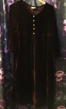 Pretty Brown Velvet Coldwater Creek Flowy Bleached DressGothic Exc PO See Desc - £14.45 GBP