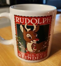 Rudolph the Red Nose Reindeer Coffee Mug Cup Vtg Robert L. May Co 1993 Applause - £4.66 GBP