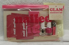 GLAM Manicure Kit Nail Buffer File Cuticle Pusher Polish Remover Wipes Clipper - £7.81 GBP