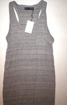 New Womens NWT Sleeveless Maxi Dress Gray White XL Adrienne Vittadini Ra... - £102.87 GBP