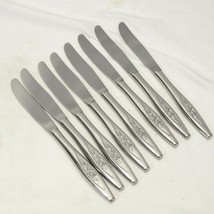 Oneida Craft Lasting Rose Dinner Knives 8.5&quot; Lot of 8 - £23.11 GBP