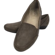 LifeStride Womens Disco Flat  Platform Slip On Loafer Dark Tan Brown Size 10 M - £32.47 GBP