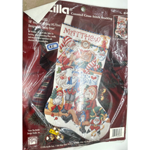 Bucilla 83433 I Love Santas Counted Cross Stitch Stocking Kit 18&quot; Diagon... - $28.98