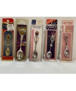 VTG Souvenir Spoons Lot of 5 Wyoming Atlanta Missouri Precious Moments N... - $231.13 MXN