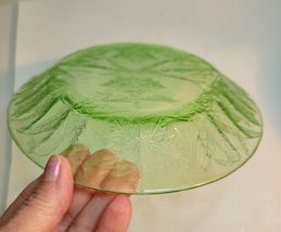 Jeanette Green Uranium Serving Platter Poinsettia Pattern 10.5" Long image 3