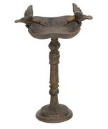 Rustic Cast Iron Hummingbirds Perching On Ornate Garden Bird Feeder Bath... - €36,08 EUR