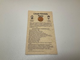 1990 D Lincoln Kennedy Penny Astonishing Coincidences US Cent - £11.86 GBP