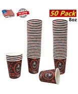 50 Pack Quality Disposable Paper Hot Coffee Cups, Perfect For Hot Drinks... - £9.28 GBP