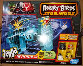 New 2013 Star Wars ANGRY BIRDS Jenga Tie Fighter Game w/ 3 Exclusive Figures - £63.92 GBP