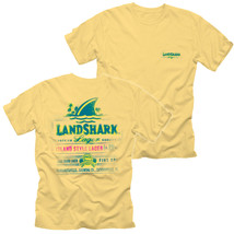 Landshark Lager Spray Label Front and Back Print T-Shirt Yellow - £29.08 GBP+
