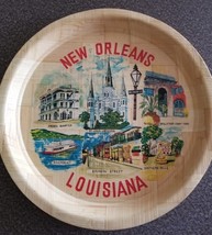Hand Woven ~ Genuine Bamboo ~ 13&quot; Diameter ~ New Orleans ~ Louisiana Tray - $35.00