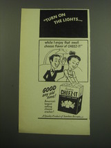 1949 Sunshine Cheez-It Crackers Ad - Turn on the lights.. while I enjoy - £14.77 GBP