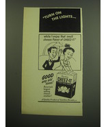 1949 Sunshine Cheez-It Crackers Ad - Turn on the lights.. while I enjoy - £14.55 GBP