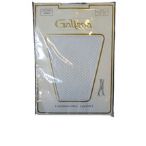 White Fishnet Nylon Pantyhose by Galleria #9001 NEW - £7.86 GBP