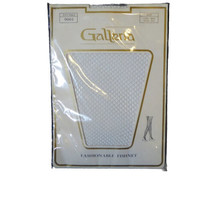 White Fishnet Nylon Pantyhose by Galleria #9001 NEW - £7.74 GBP