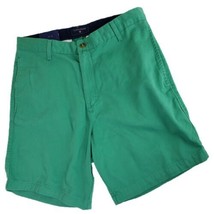 Saddlebred Mens Shorts Green Size 30 Flat Front Cotton 7&quot; - £14.61 GBP