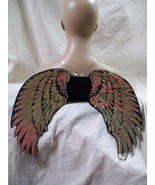 Black Gold Sequin Wings Mystical Pegasus Unicorn Angel Golden Goddess Ch... - $367.95 MXN