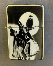 Vintage Halloween Pin Up Witches Flip Top Oil Lighter Windproof - £11.63 GBP