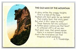 Old Man of the Mountain By Trowbridge Franconia Notch NH UNP WB Postcard N25 - £2.28 GBP