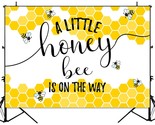 Bee Backdrop For Baby Shower Boy Girl Honeycomb Bumblebee Gender Reveal ... - $30.39