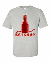 Ketchup Condiment Easy Halloween Costume Tshirt Set - Unisex T-Shirt Ash Grey - £32.04 GBP